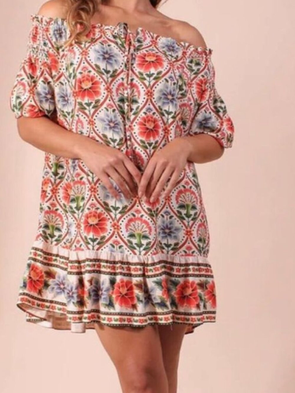 FARM Rio Doce Romance Printed Mini Dress - Like New